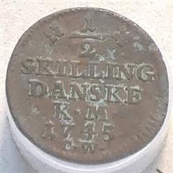 ½ skilling 1745