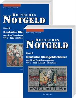 Deutsches Notgeld. Band 5-6. Deutsche Kleingeldscheine. Amtliche Verkehrsausgaben 1916 - 1922.