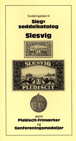 Vurderingsliste til Siegs seddelkatalog Slesvig.